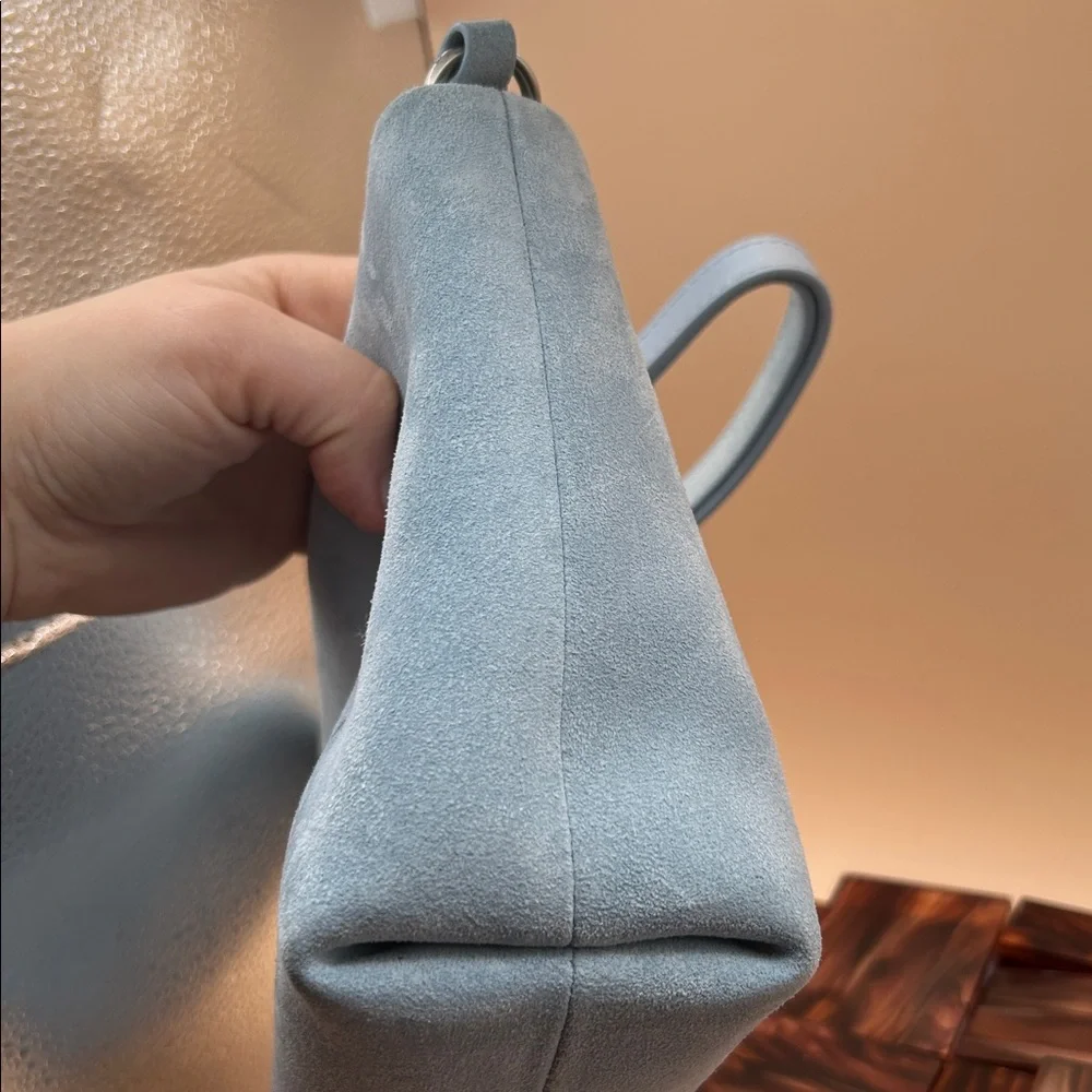 Proenza Schouler Bond Dusty Blue Suede Shoulder Bag